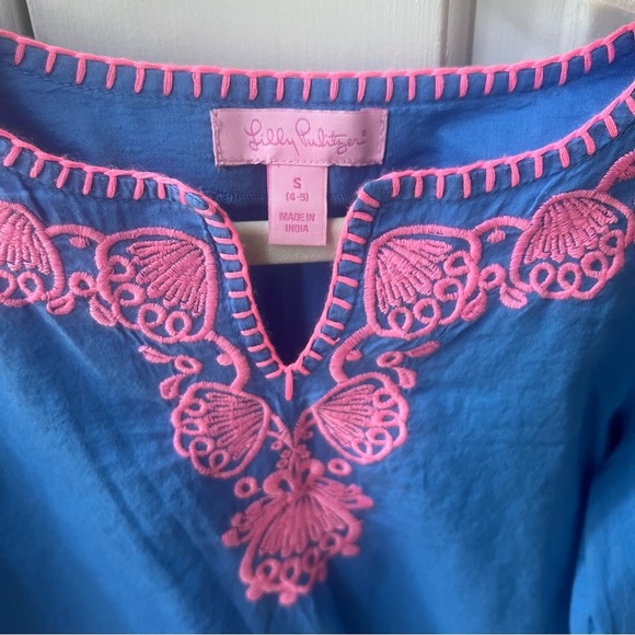 Lilly Pulitzer Girls Piet Coverup, Size Small - Picture 2 of 6